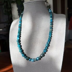 Jay King, DTR Desert Rose Trading, Sterling Silver, Blue Apatite, Necklace